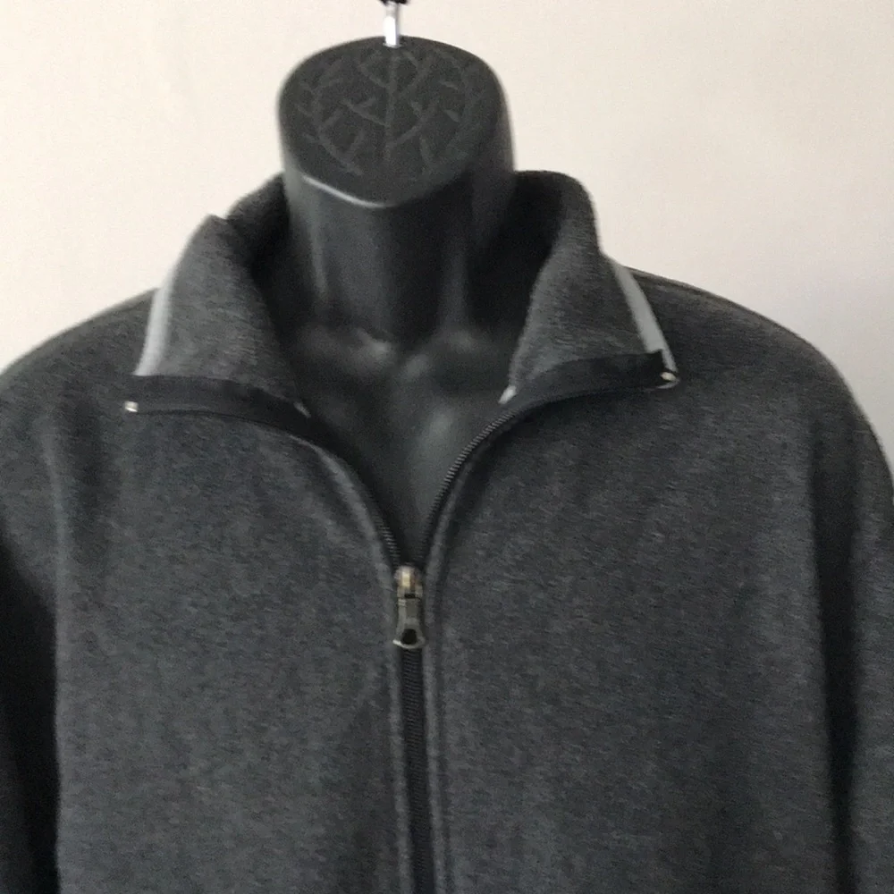 GAP Mens Charcoal Fleece Full-Zip Jacket | XL